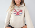 Girl wearing sand Caitlin Clark 22 Hoodie