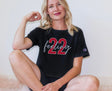 Girl wearing feeling 22 crop top in black