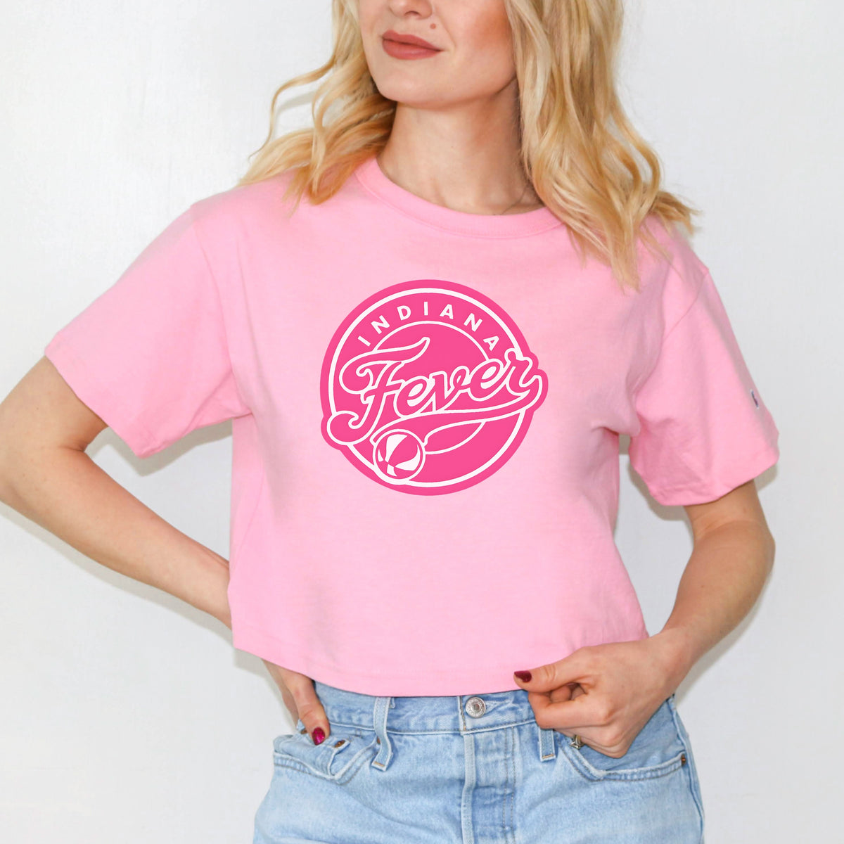 Hot Pink Indiana Fever Logo Champion® Crop Top – Kowen Designs