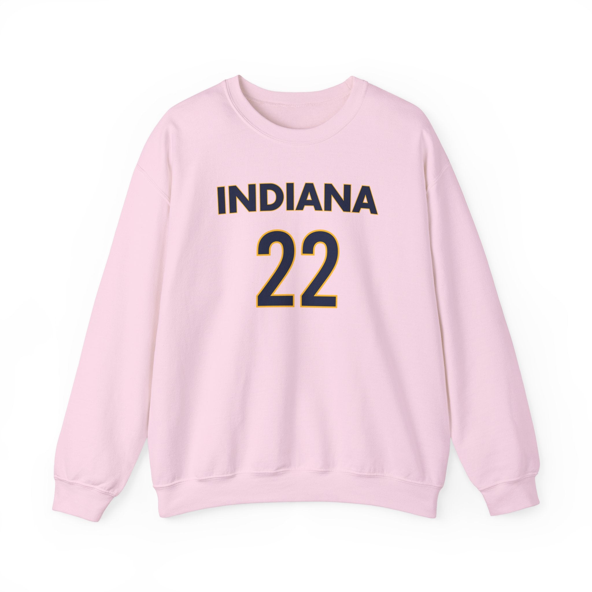 Front of Caitlin Clark Kate Martin sweatshirt in light pink
