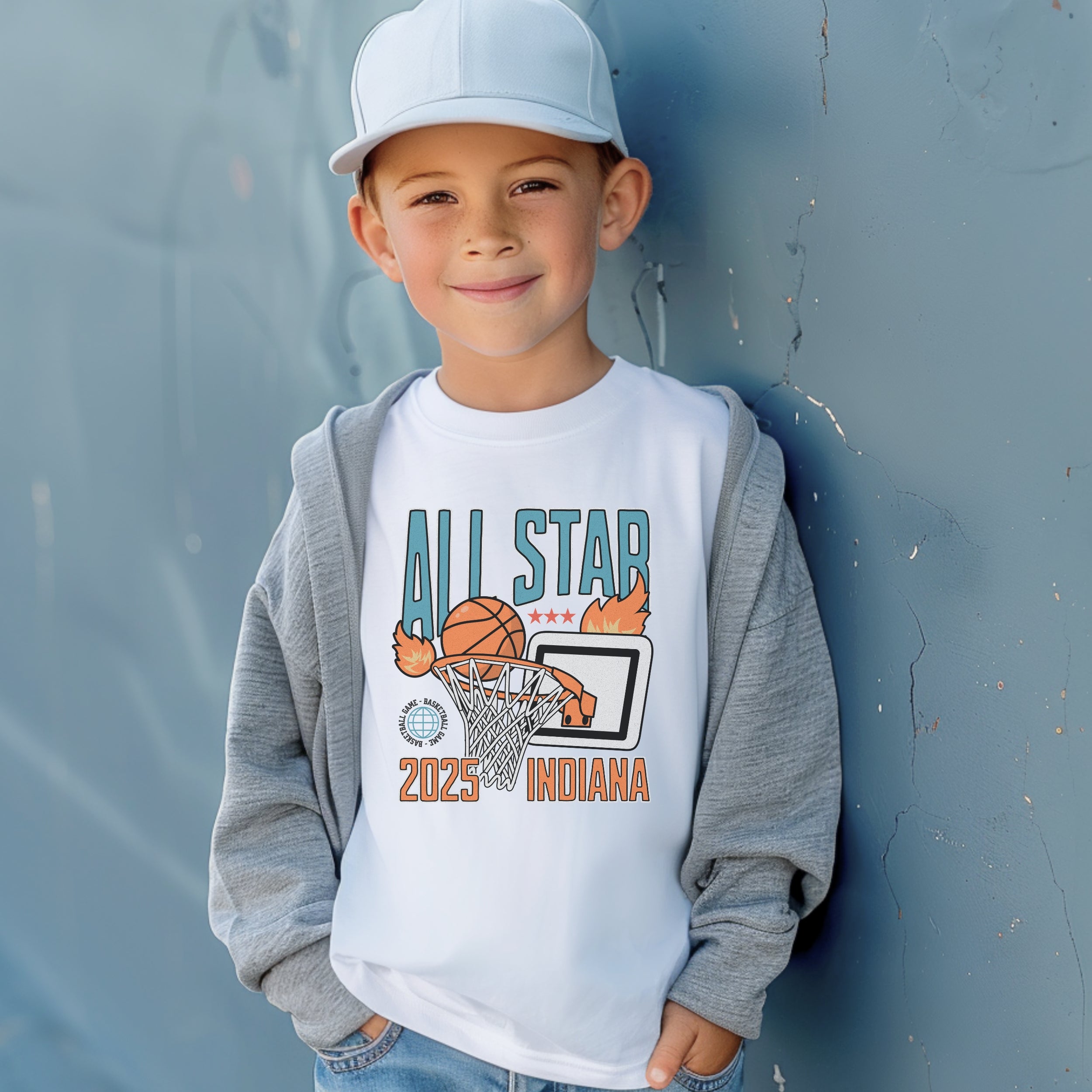 2025 Indiana All Star Game Youth Midweight Tee