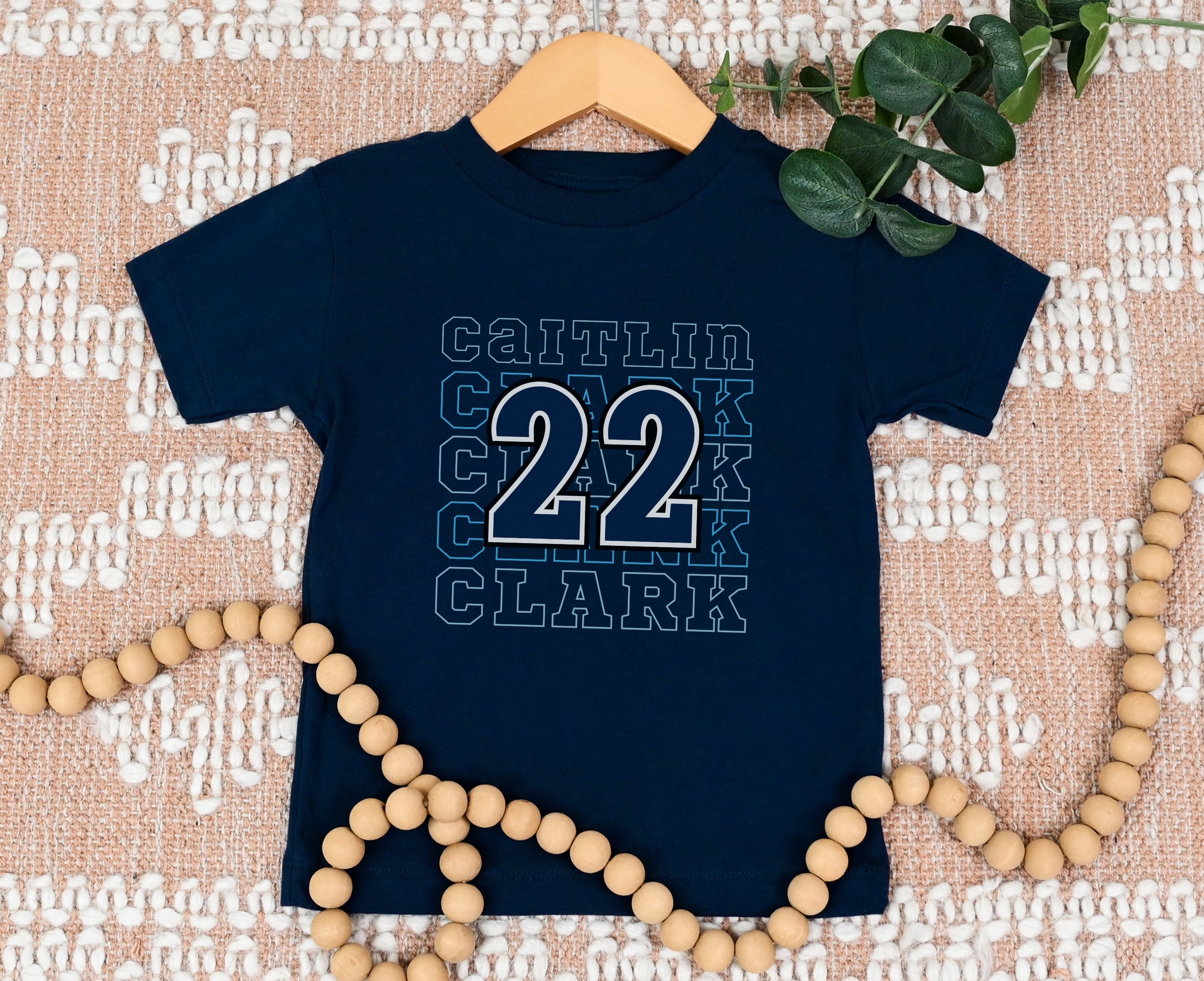Navy Caitlin Clark 22 Toddler Shirt