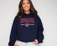 Girl wearing navy Indiana Fever Hoodie Sweatshirt