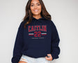 Girl wearing navy Caitlin Clark 22 Hoodie