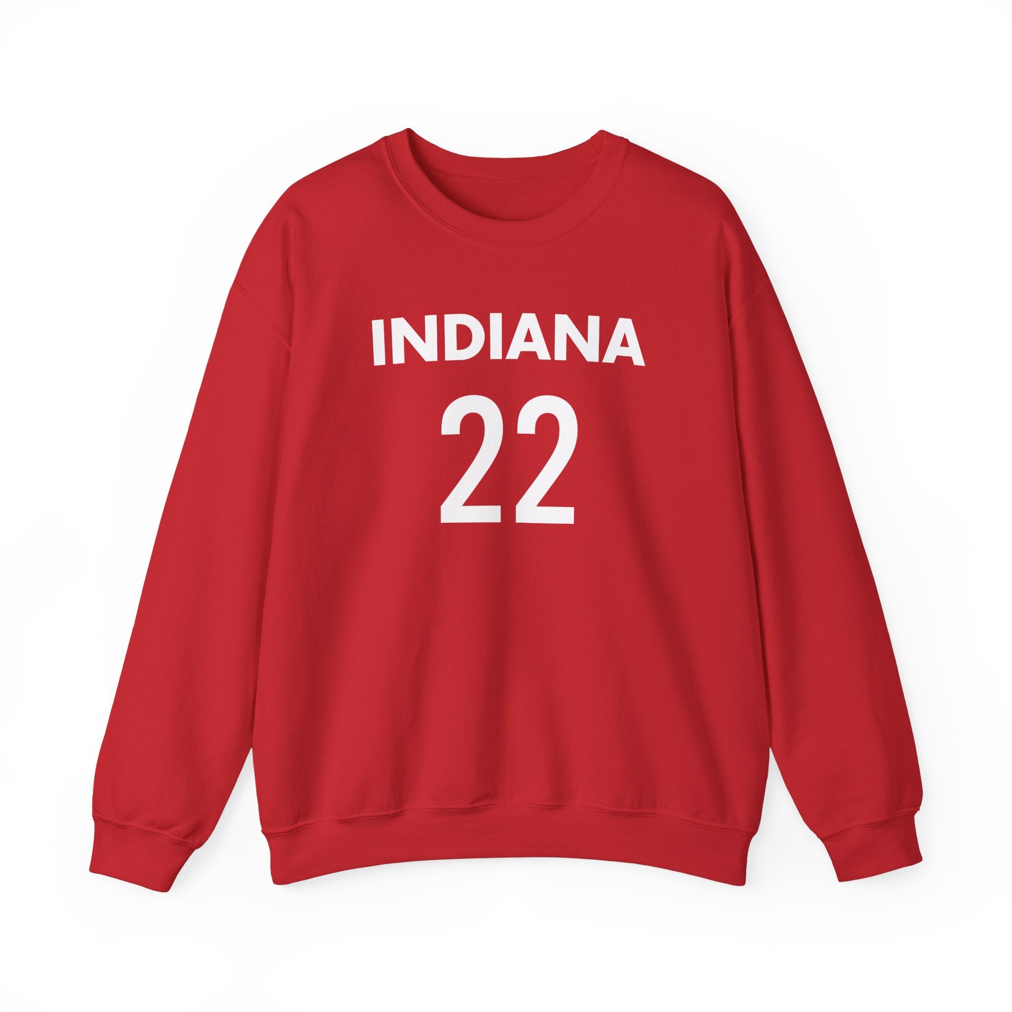 Front of Caitlin Clark Kate Martin sweatshirt in red