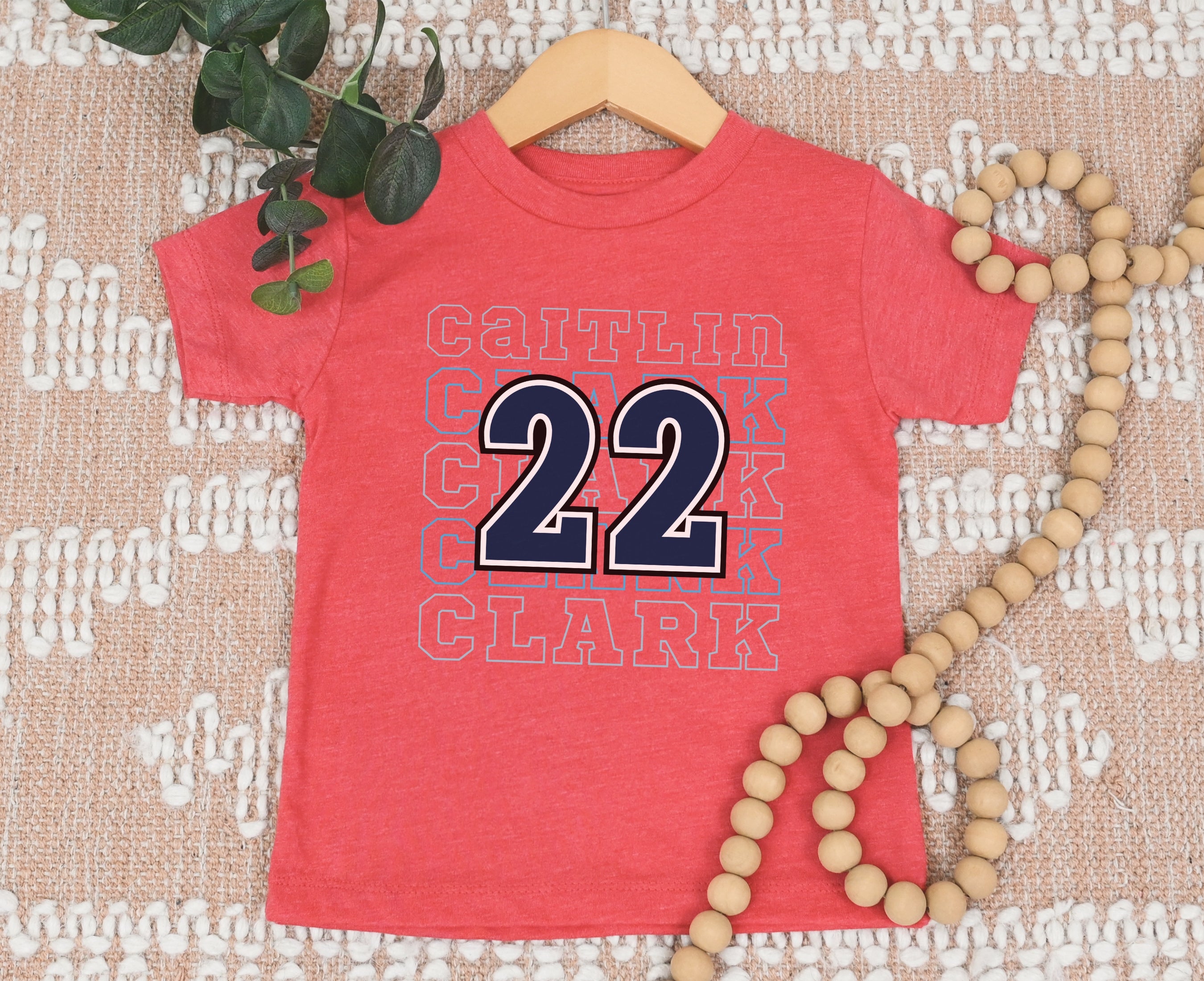 Heather red Caitlin Clark 22 Toddler Shirt