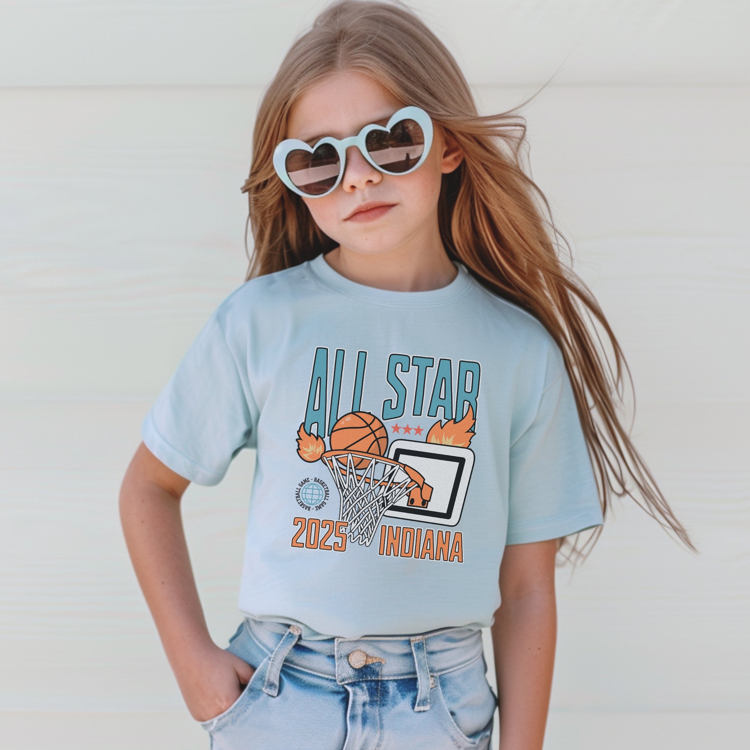 2025 Indiana All Star Game Youth Midweight Tee