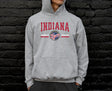 Man wearing athletic heather Indiana Fever Hoodie Sweatshirt