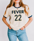 Caitlin Clark Classic Fever 22 Vintage Ringer Tee
