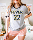 Caitlin Clark Classic Fever 22 Vintage Ringer Tee