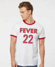 Caitlin Clark Classic Fever 22 Vintage Ringer Tee