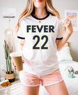 Caitlin Clark Classic Fever 22 Vintage Ringer Tee