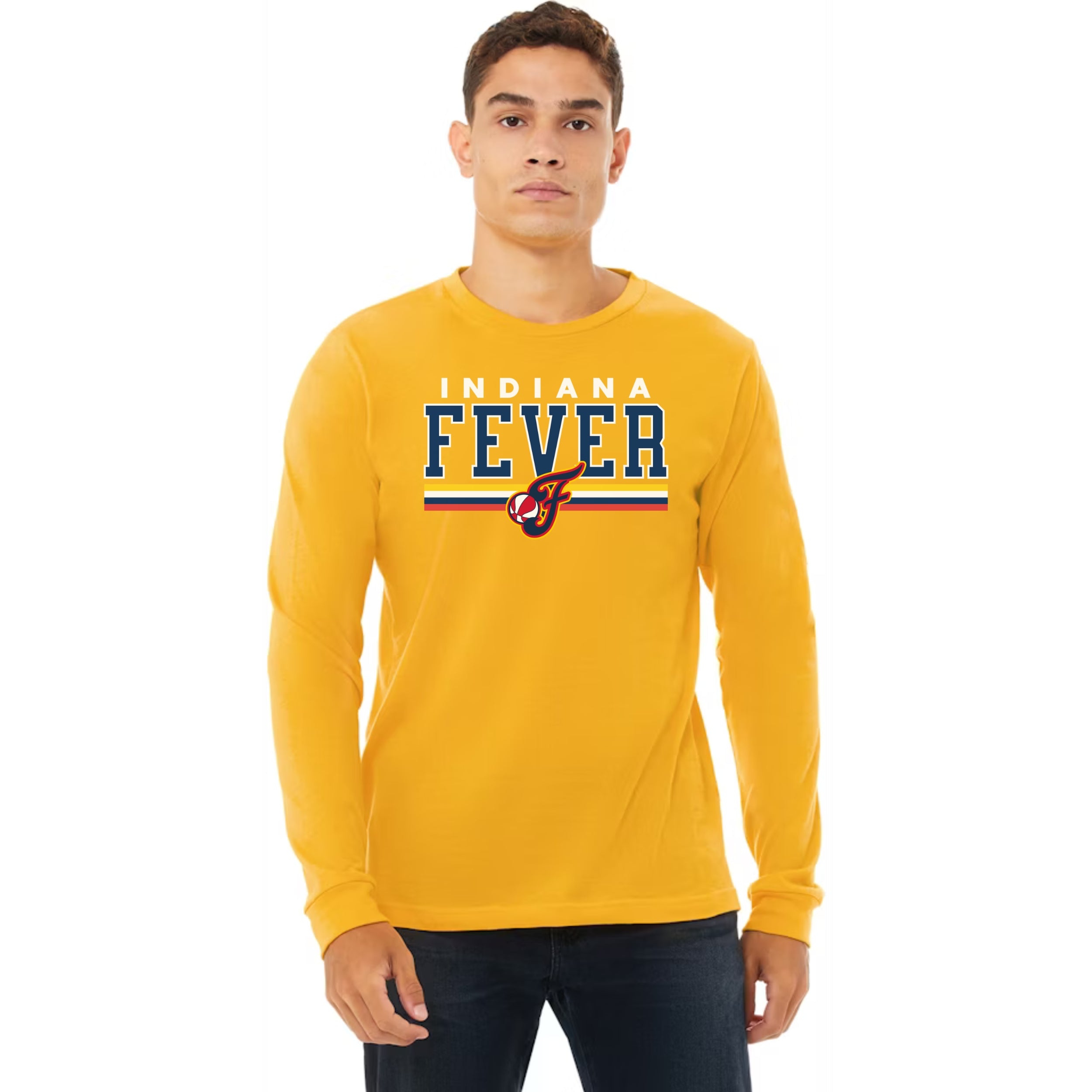 Indiana Fever Bold Stripes Long Sleeve T-Shirt