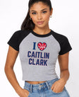 I Love Caitlin Clark Women's Raglan Baby Tee