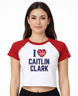 I Love Caitlin Clark Women's Raglan Baby Tee