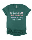 I Sleep A Lot But I am So Productive Chronic Fatigue Song Lyrics T-Shirt