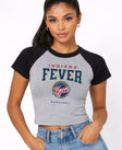 Indiana Fever Varsity Edge Women's Raglan Baby Tee