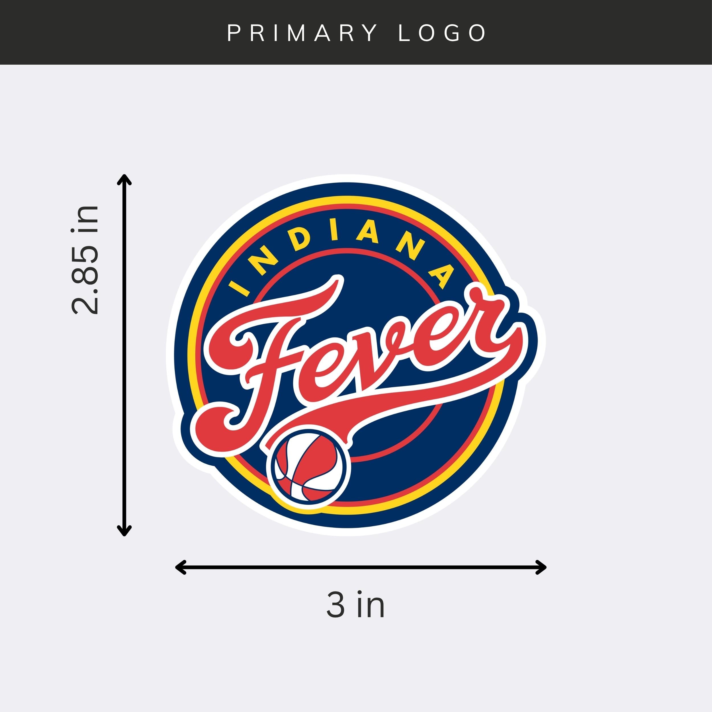 Indiana Fever Logo Stickers on grey background