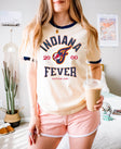 Indiana Fever Vintage Hoops Ringer T-Shirt