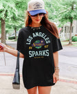 Los Angeles Sparks Retro Hoops T-Shirt