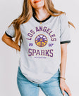 Los Angeles Sparks Vintage Hoops Ringer T-Shirt