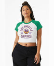Los Angeles Sparks Vintage Hoops Women's Raglan Baby Tee