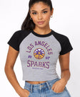 Los Angeles Sparks Vintage Hoops Women's Raglan Baby Tee