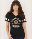 Los Angeles Sparks Vintage Hoops Women's V-Neck Tee