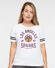 Los Angeles Sparks Vintage Hoops Women's V-Neck Tee