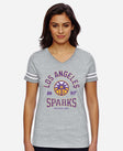 Los Angeles Sparks Vintage Hoops Women's V-Neck Tee