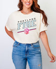 Portland Fire Alternate Logo Bold Stripes T-Shirt