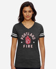 Portland Fire Spark the Fire Women's V-Neck Jersey Tee