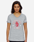 Portland Fire Spark the Fire Women's V-Neck Jersey Tee