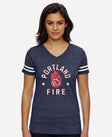 Portland Fire Spark the Fire Women's V-Neck Jersey Tee