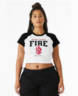Portland Fire Varsity Edge Women's Raglan Baby Tee
