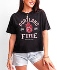 Portland Fire Vintage Hoops Women's Cropped Boxy T-Shirt