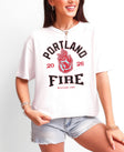 Portland Fire Vintage Hoops Women's Cropped Boxy T-Shirt