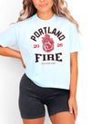 Portland Fire Vintage Hoops Women's Cropped Boxy T-Shirt