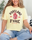 Portland Fire Vintage Hoops Women's Cropped Boxy T-Shirt
