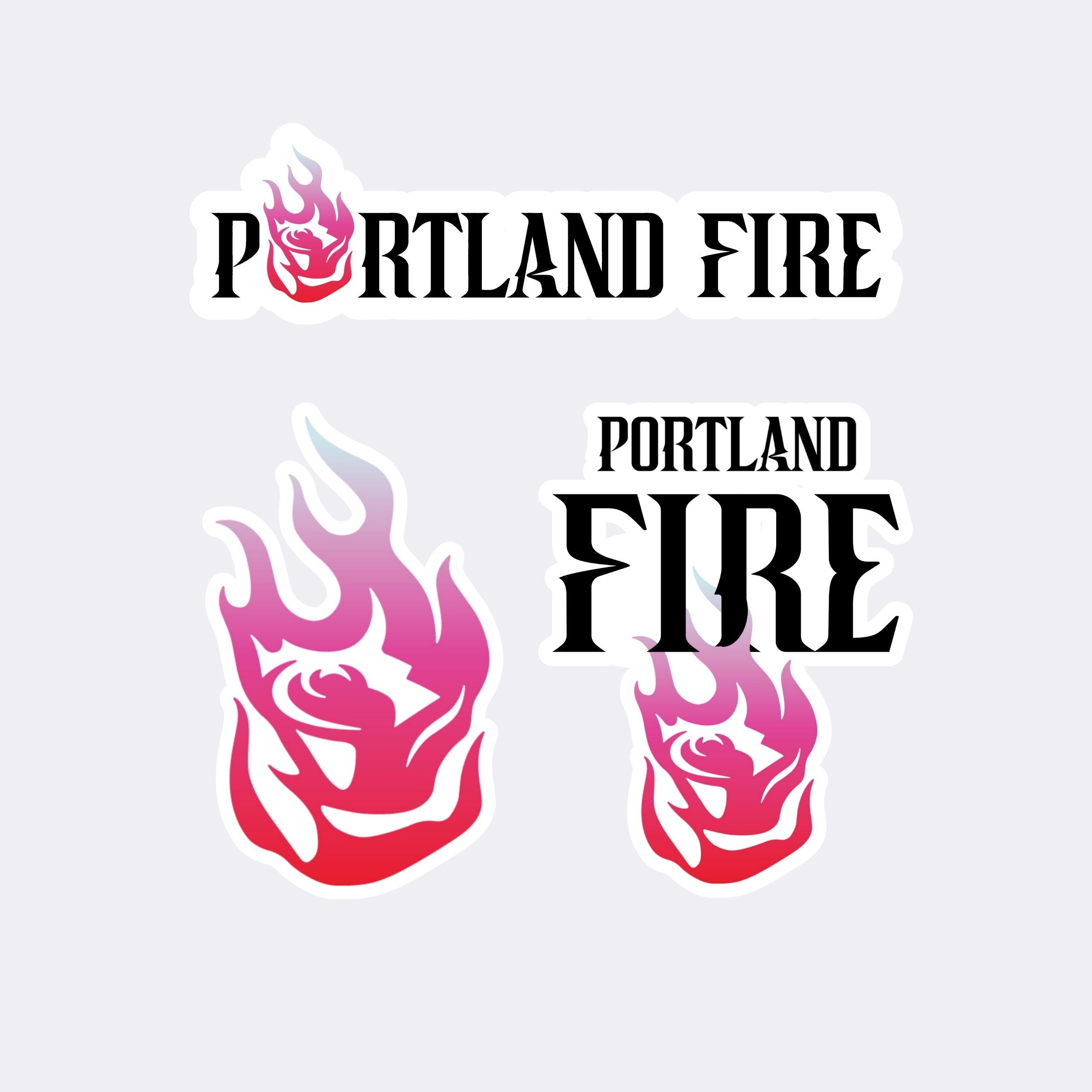 Portland Fire Sticker on light grey background