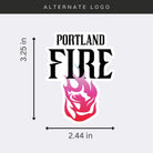 Portland Fire Sticker on light grey background