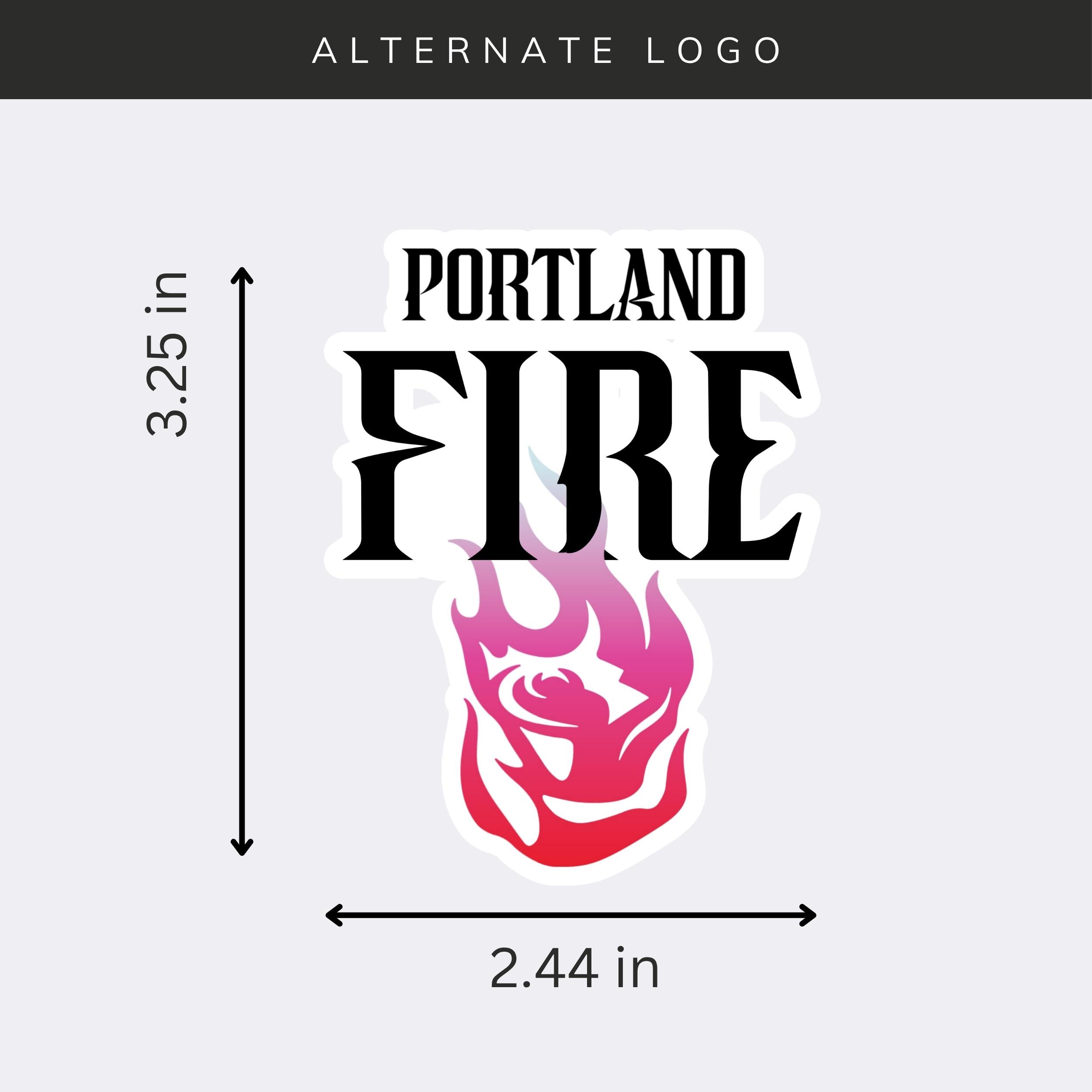 Portland Fire Sticker on light grey background
