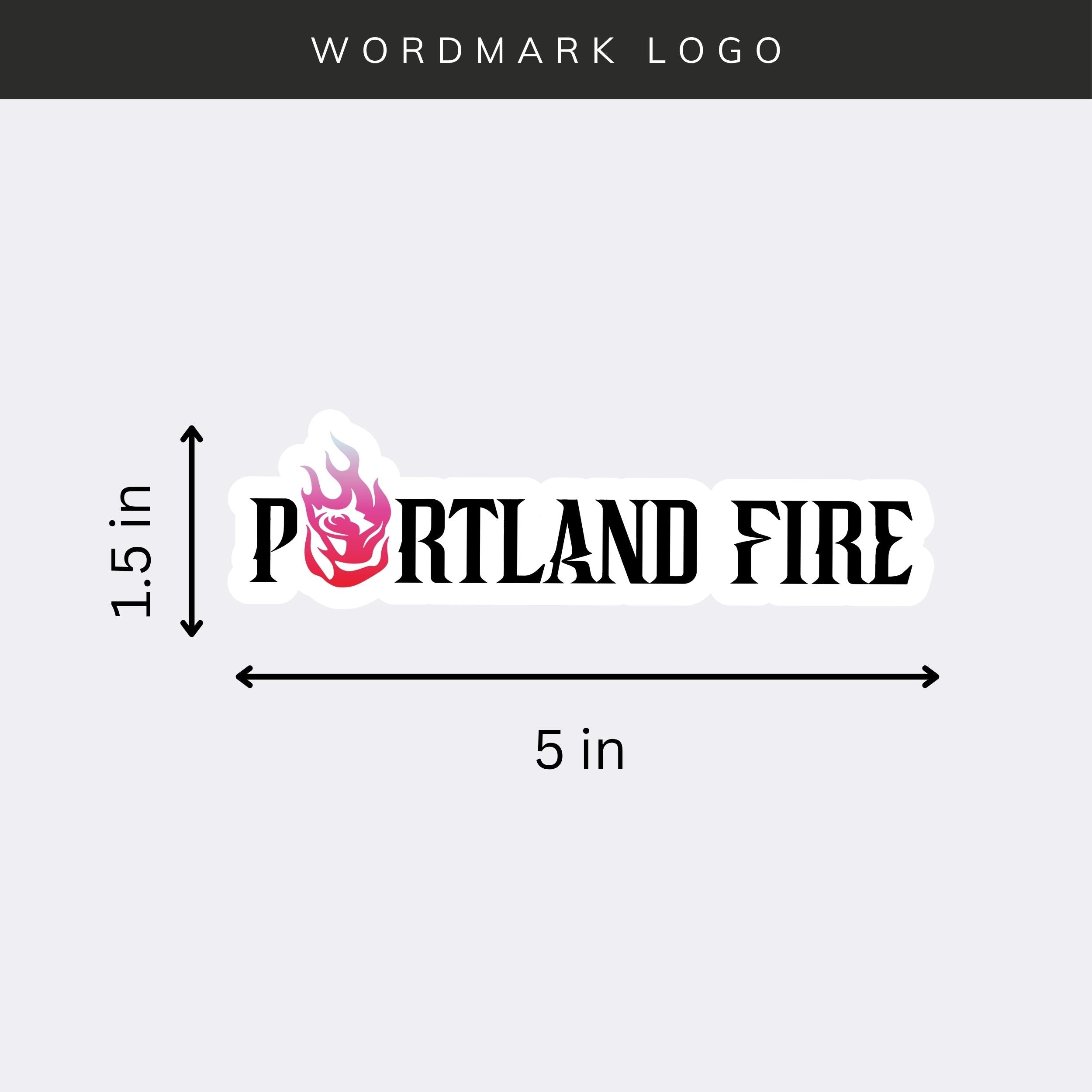 Portland Fire Sticker on light grey background