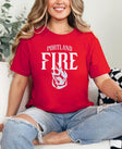 Portland Fire Blue ‘Rose on Fire’ T-Shirt