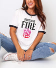 Portland Fire Global Logo Ringer T-Shirt