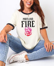 Portland Fire Global Logo Ringer T-Shirt