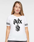 Portland Fire PDX Dark Edition Women's V-Neck Tee