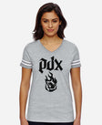Portland Fire PDX Dark Edition Women's V-Neck Tee