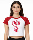Portland Fire PDX Women's Raglan Baby Tee