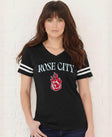 Portland Fire Rose City Women's V-Neck Tee